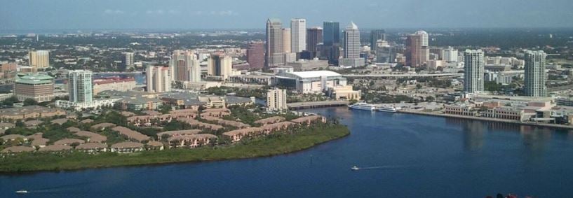 Tampa Skyline from Helicopter