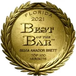 Top 100 Verdicts in the Florida Best of the Bar Awards in 2021 for Silvia Amador Brett