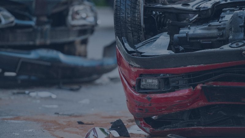 Car flipped upside down after crash in Tampa