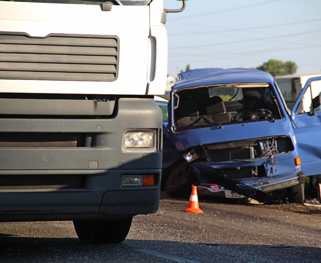 Brandon truck accident lawyers investigate wrecked truck in Brandon, Florida.