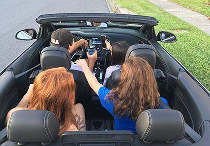 Identify three common risks for young drivers pictured above